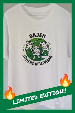 Hammarby Bajen T-shirt Retro Supportertröja Fotboll - Rikets grymmaste t-shirt för Bajen-supportern! Skön t-shirt i 100% bomull med klassiskt Hammarby-motiv. Tröjan har en normal passform (regular fit). Helt ny och oanvänd.  Begränsad utgåva!   Detaljer: Storlek: M (säljer även andra storlekar, se mina andra annonser) Passform: Normal / Regular Material: 100% bomull Skick: Ny utan tags