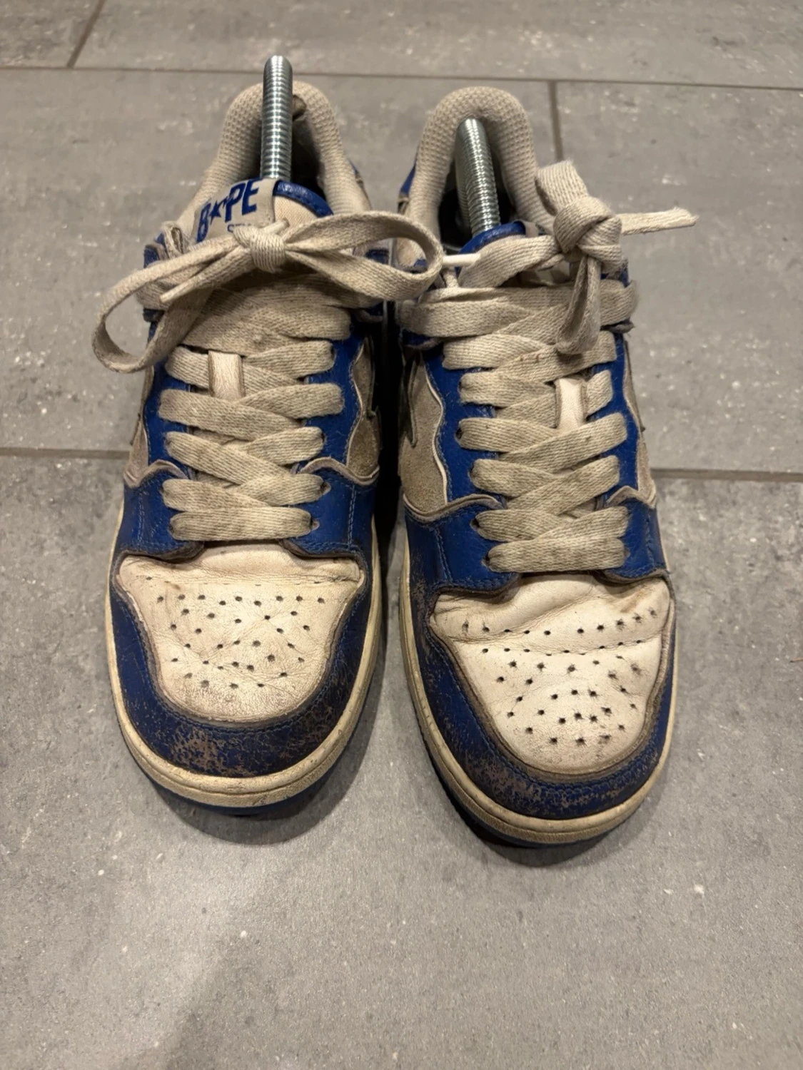 Blå och vita BAPE STA sneakers