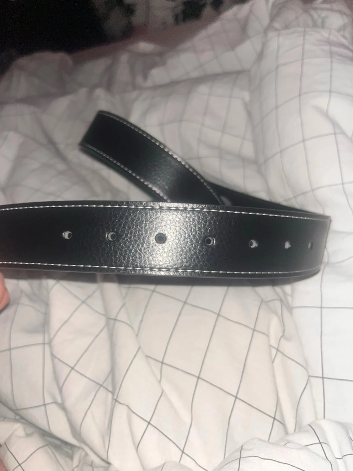 Svart H skärp med H-spänne - 3