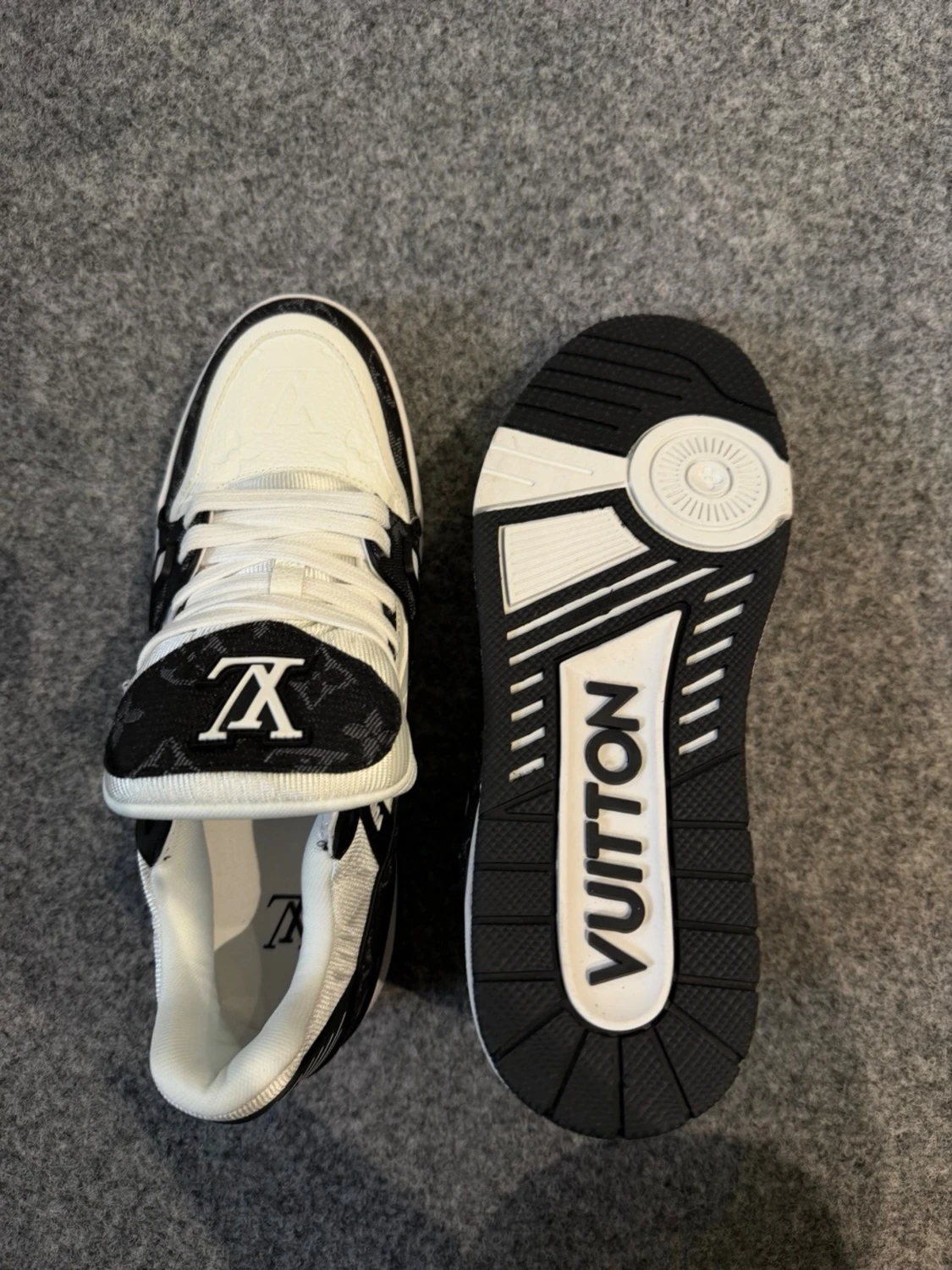 lLv black trainers sneakers - 1