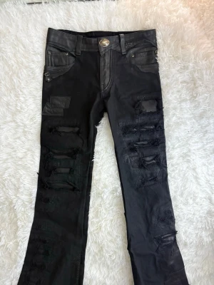 14th addiction jeans - Brand: 14th Addiction Real leather Rarely used, Bought from actual website for €500 (extra bc custom sizing), Male jeans but I’ve used them as a female x - write for measurements