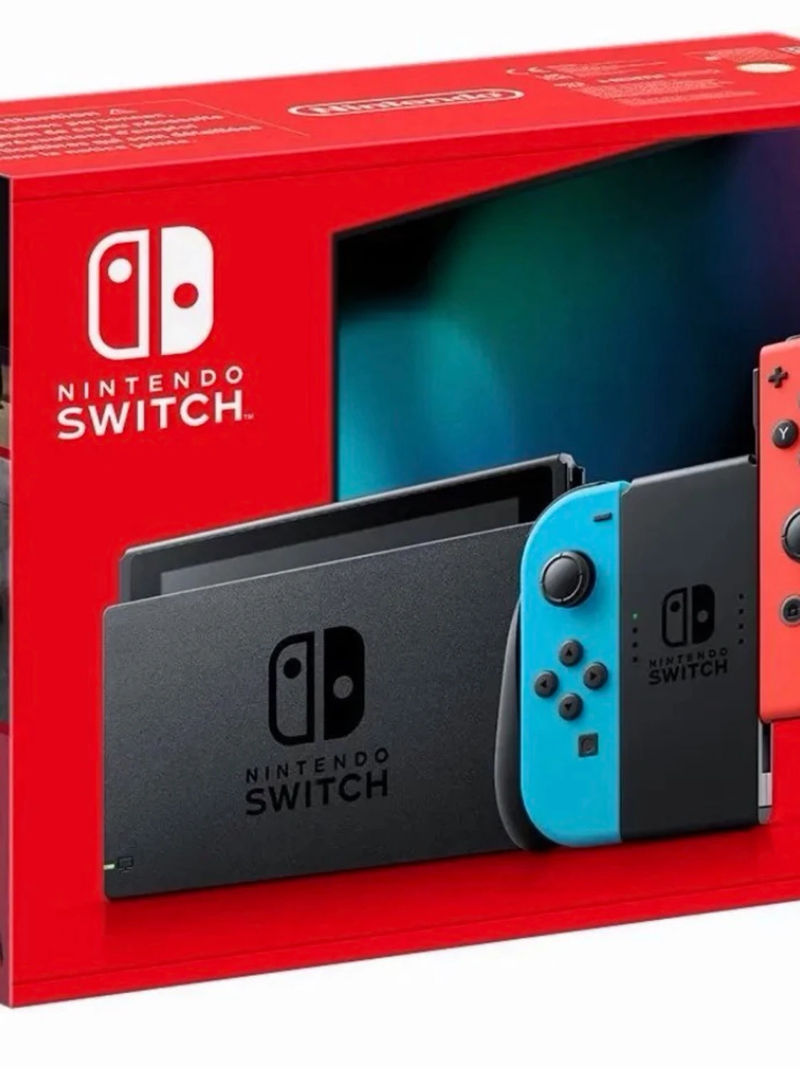 Nintendo Switch spelkonsol med blå Joy-Con - 2
