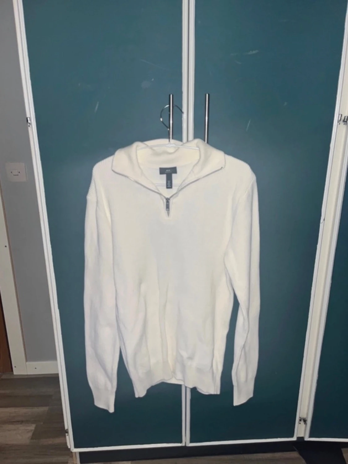 Vit halvzip tröja från H&M