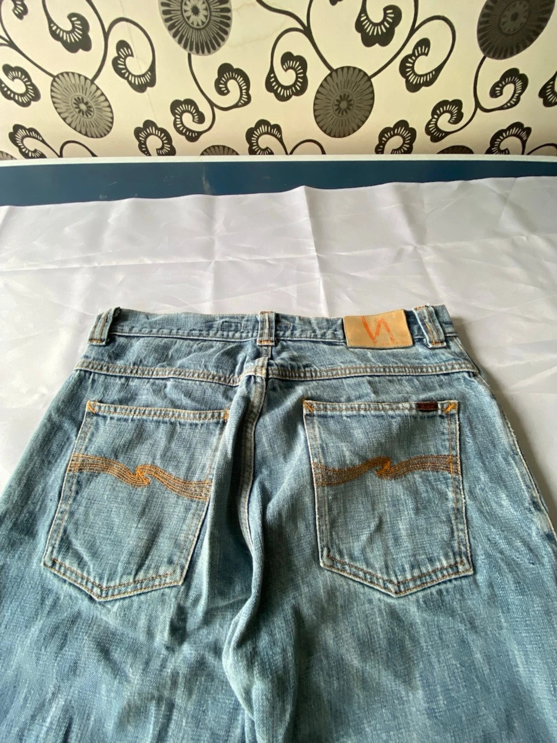 Ljusblå jeans selvage nudie jeans straight - 2