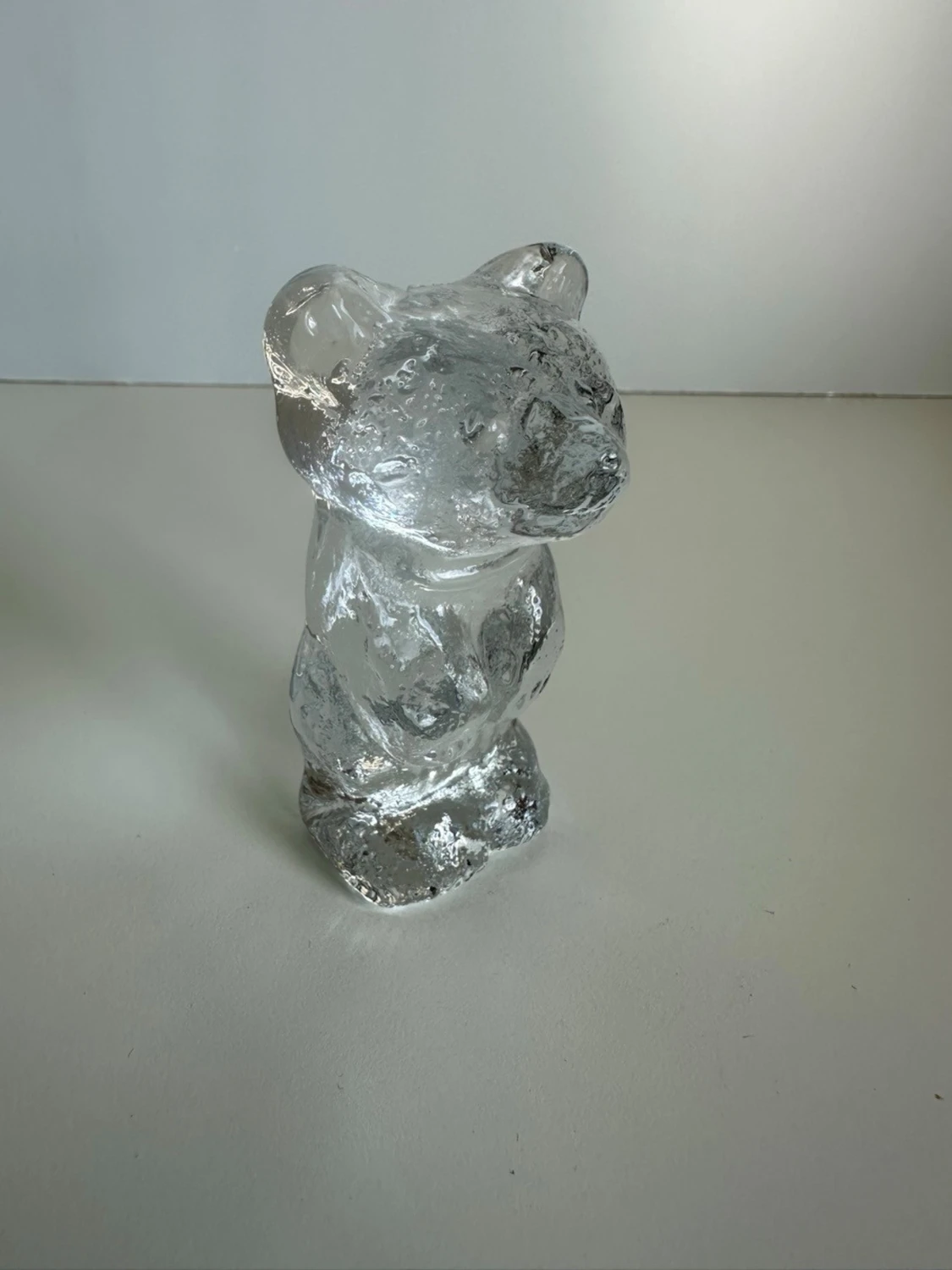 Björn-figur i klar glas - 1