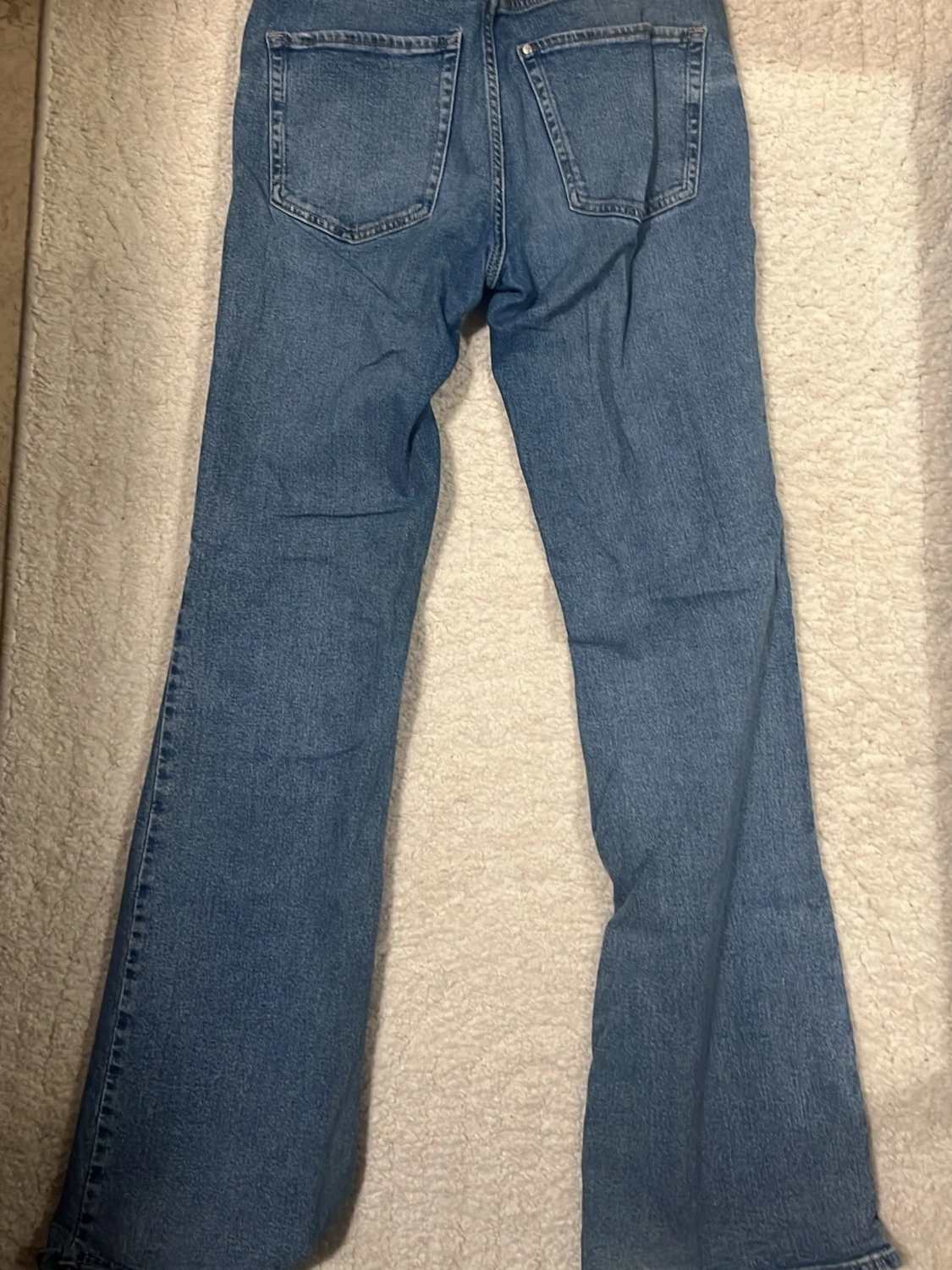 Blå bootcut jeans - 1