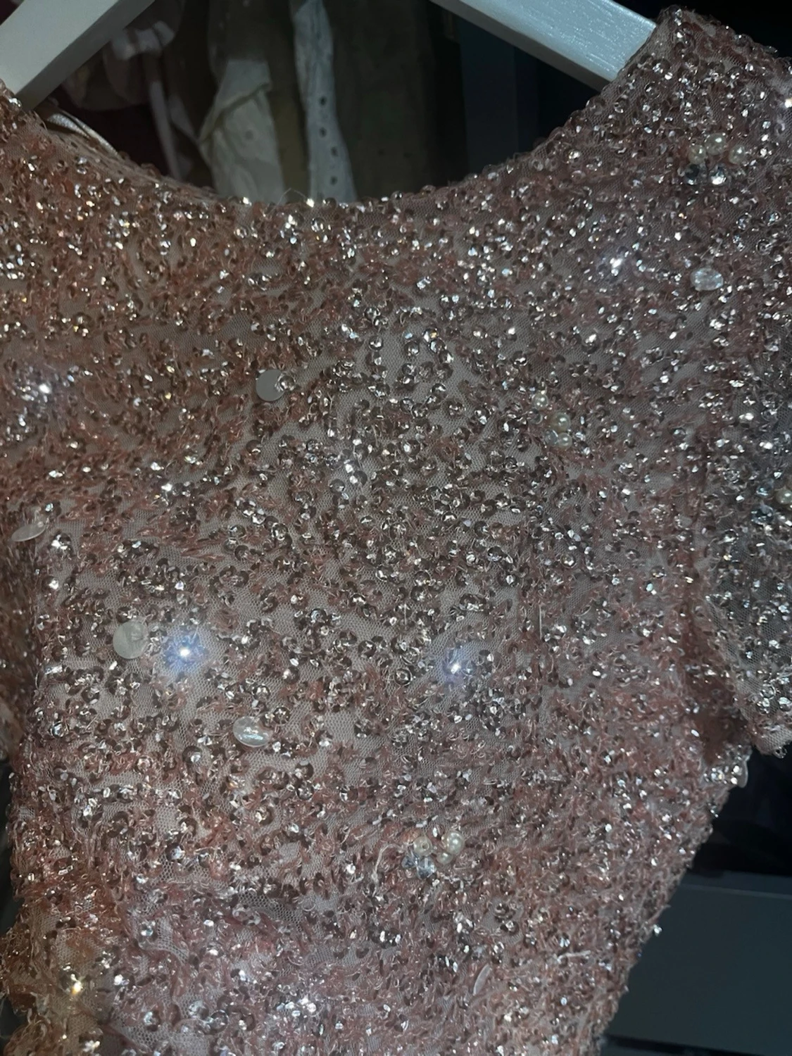 Glittrig rosa croppad topp Zara - 1