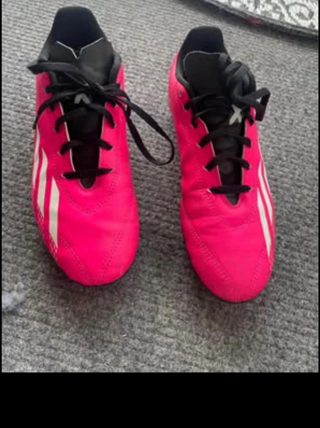 Rosa Adidas fotbollsskor med dobbar - 1