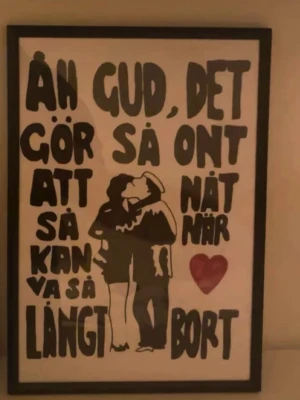 Håkan Hellström tavla  - Som en a4 i storlek. Ritad av mig . Ramen ingår 