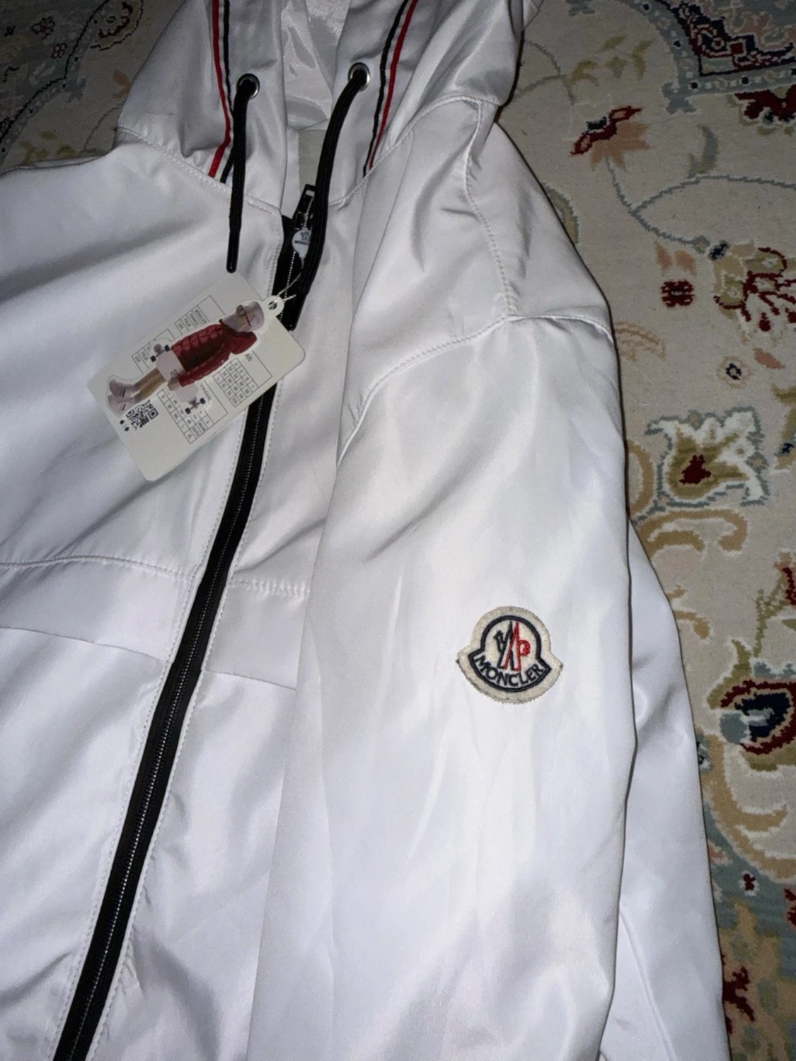 Vit vindjacka från Moncler med huva - 3