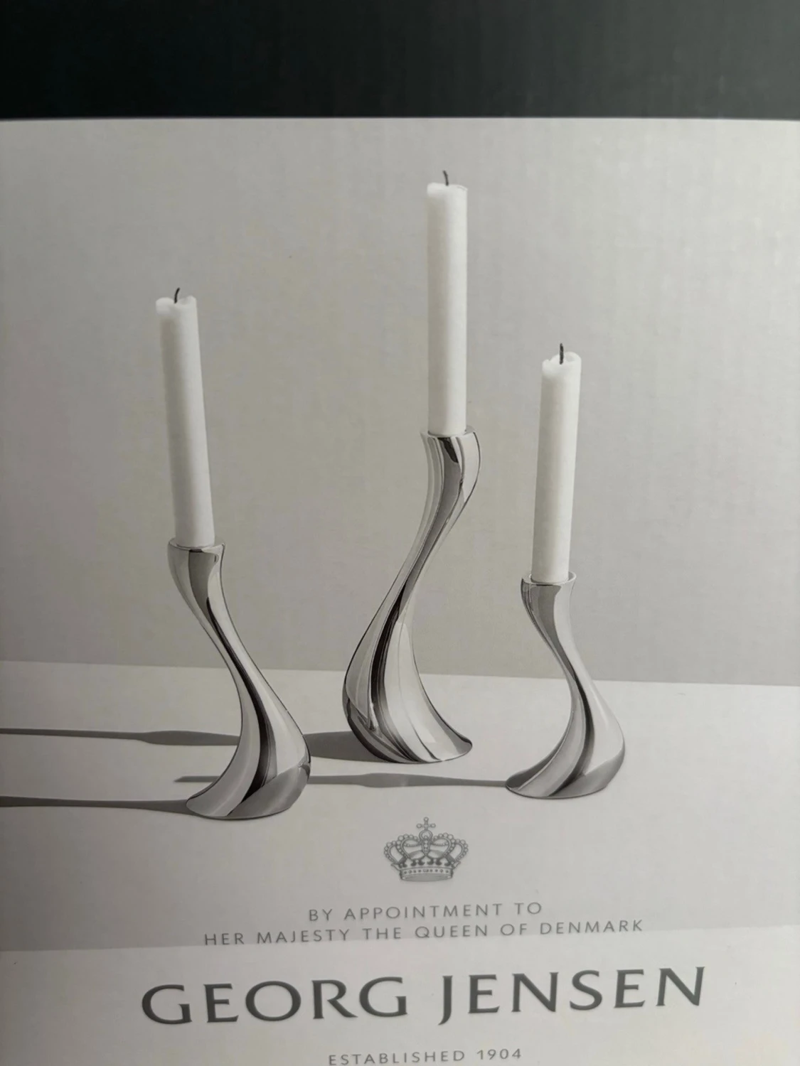 Georg Jensen ljusstakar i rostfritt stål - 1
