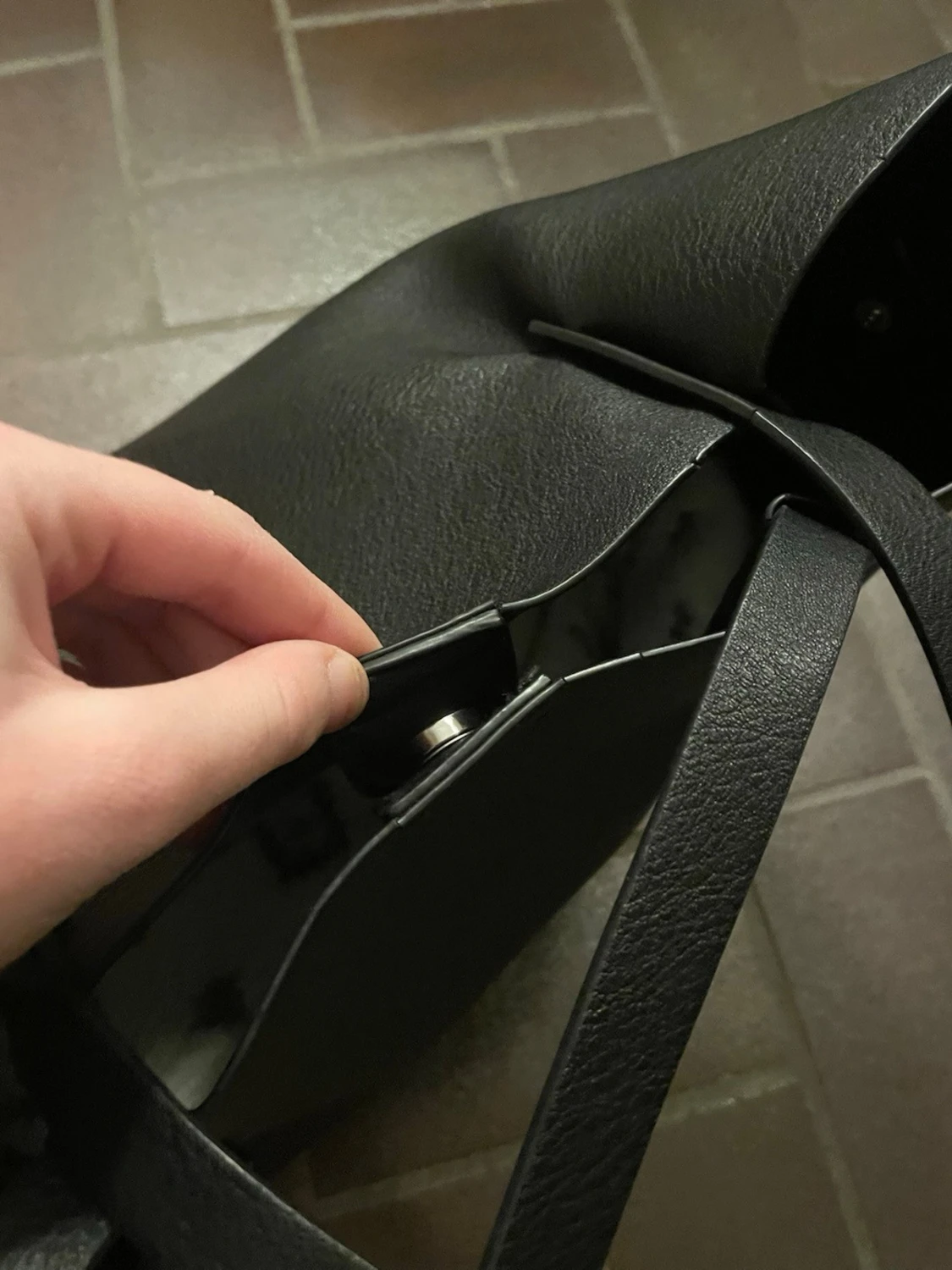 Stor svart handväska  - 4