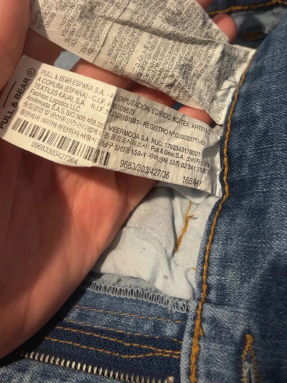 Blå bootcut jeans med hög midja - 3