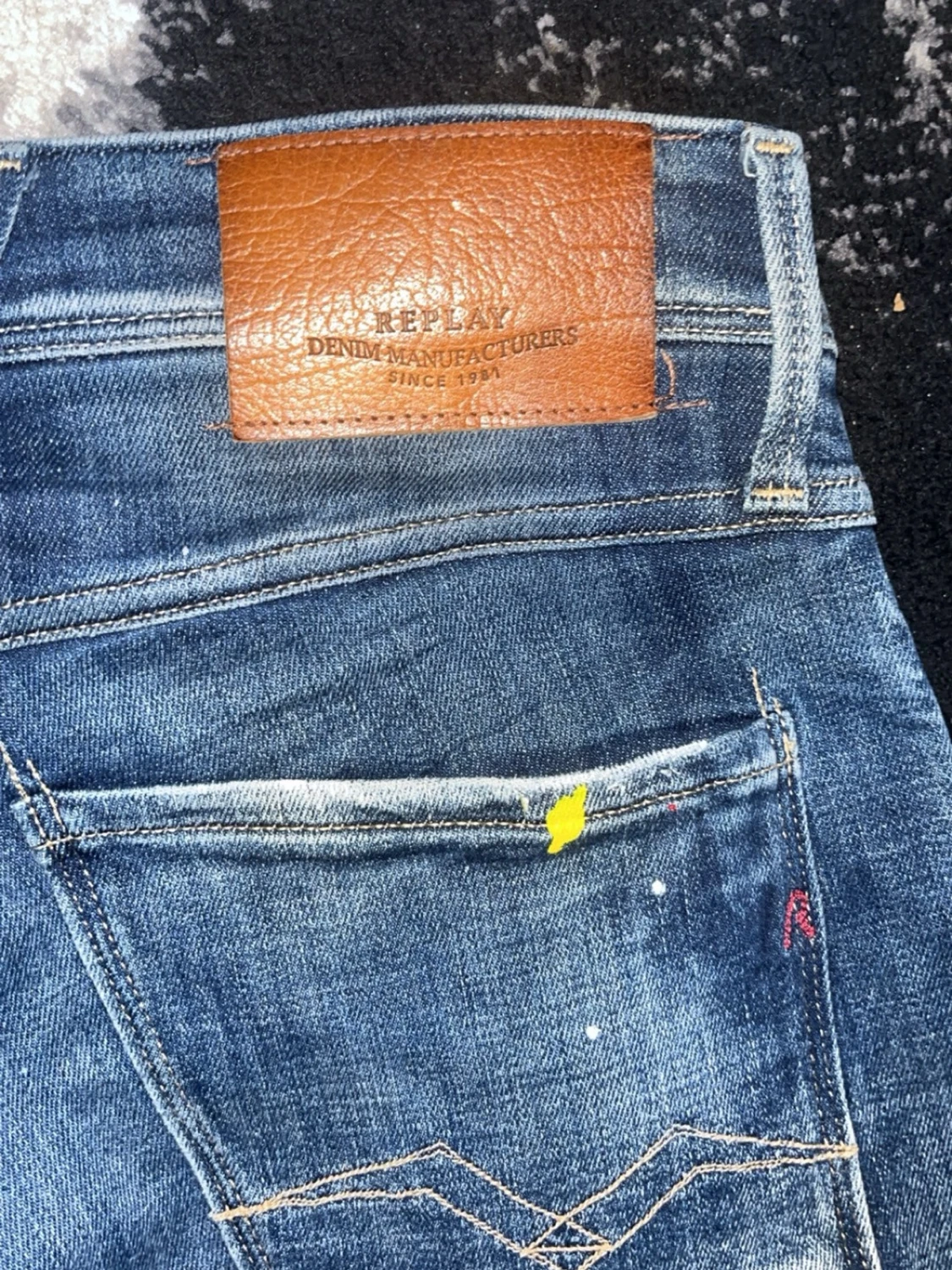 Blå slim fit jeans Replay - 2