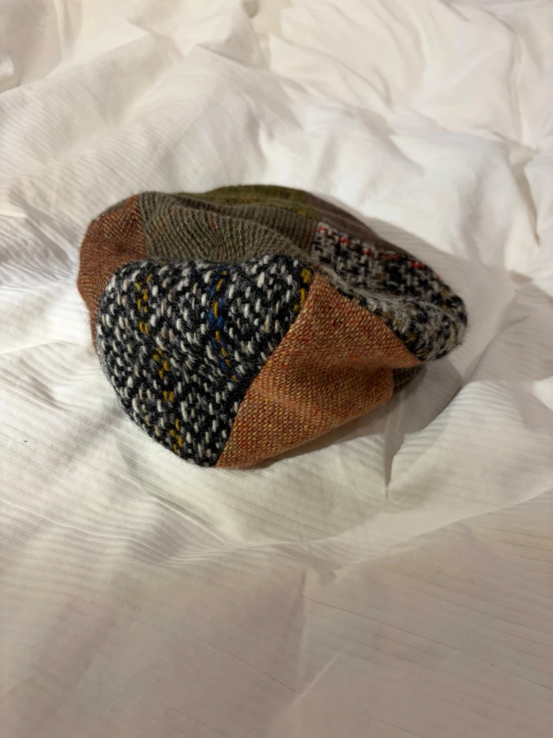 Patchwork flatcap i ullmix/ basker - 2