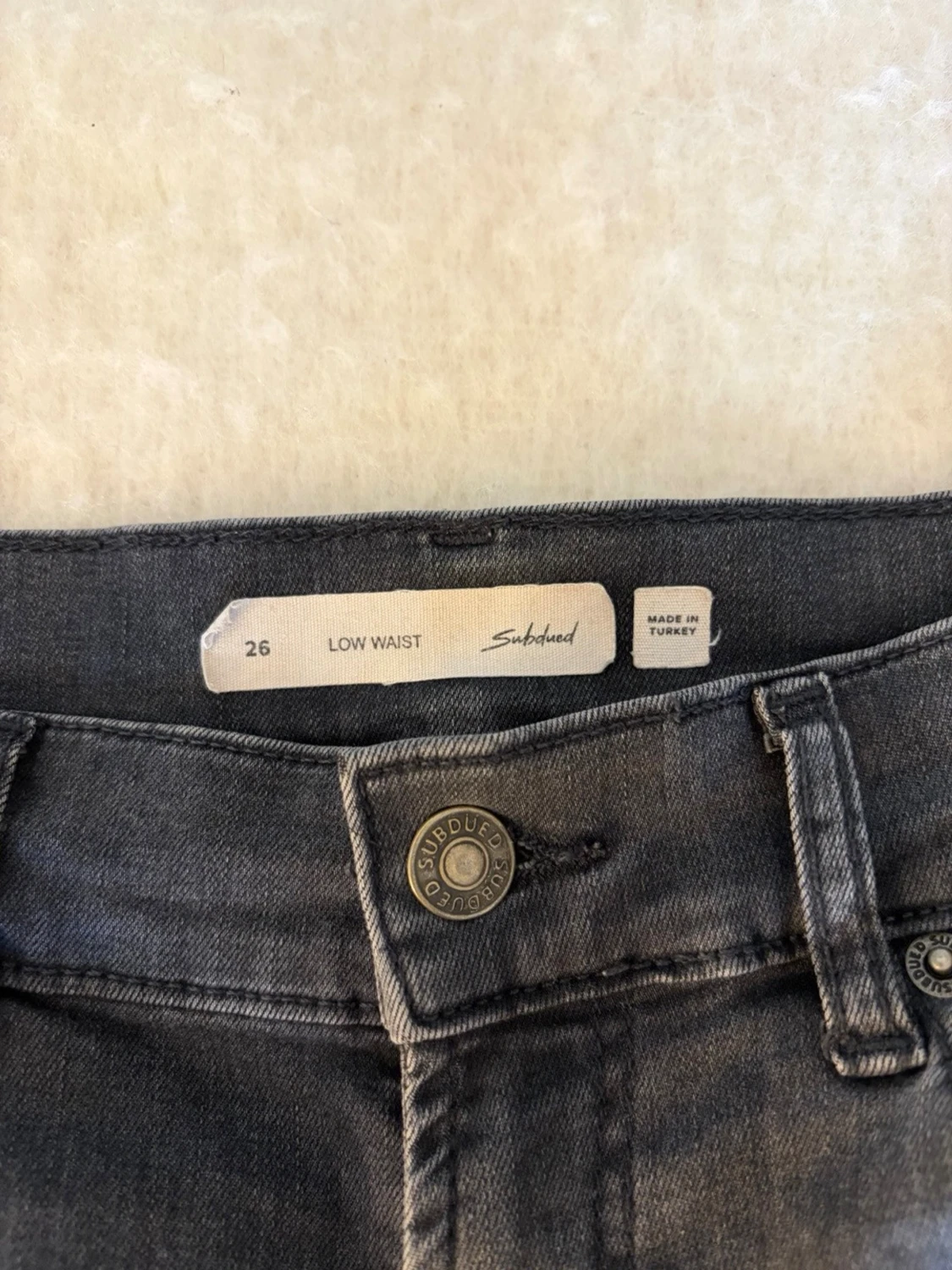 Mörkgrå bootcut jeans från subdued - 3