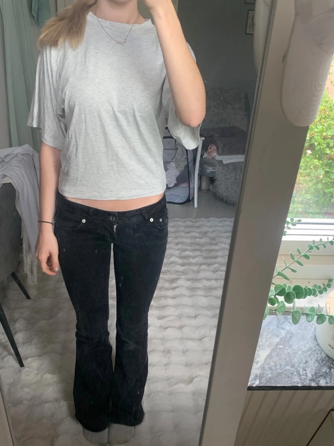 Grå basic t-shirt