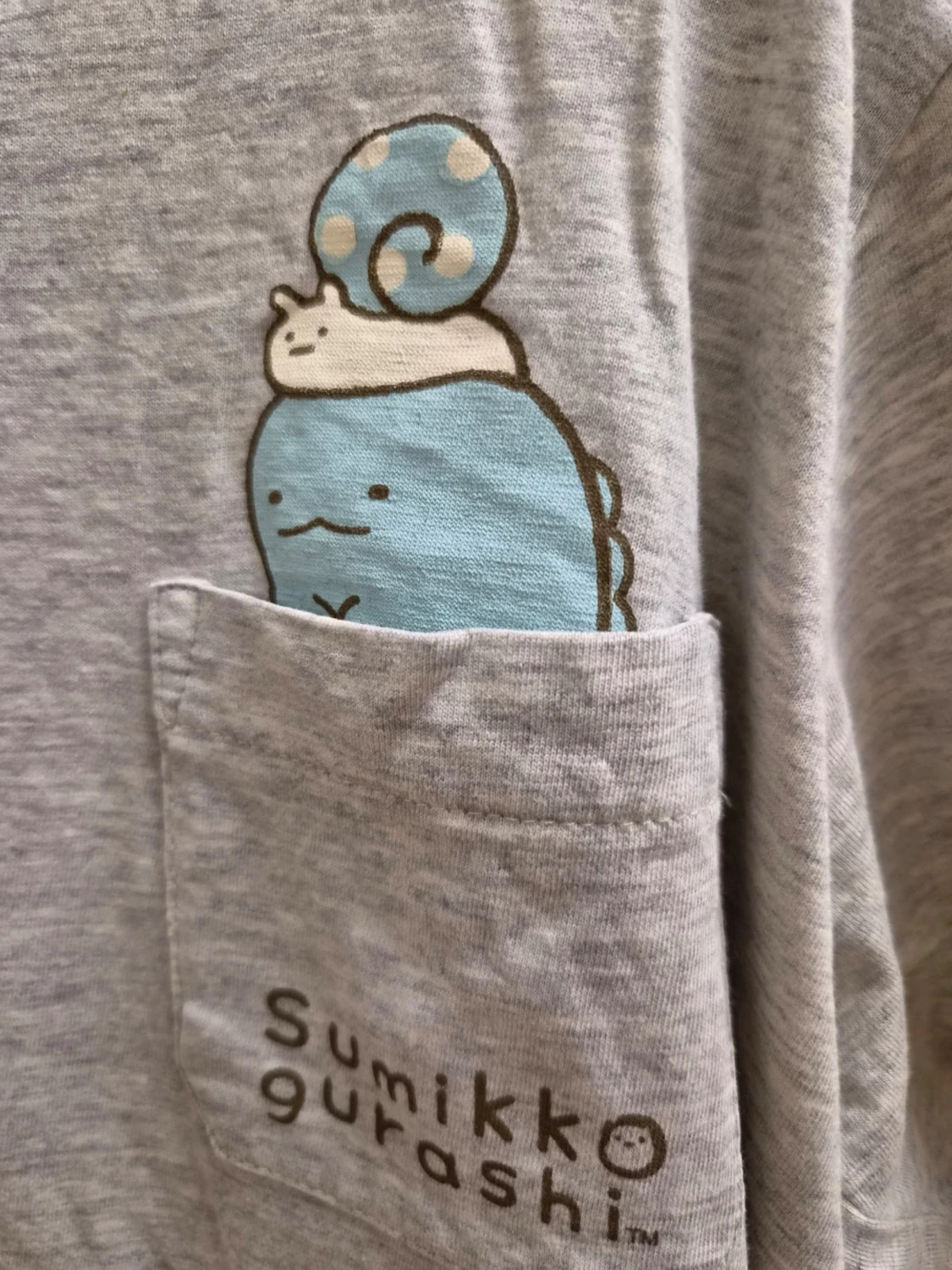 Grå Sumikko Gurashi t-shirt med ficka M - 3