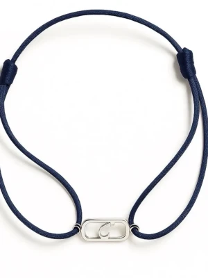 Cirento - Snyggt armband från cirento med justerbart blått band i textil och en stilren silverfärgad metallberlock i mitten. Perfekt för dig som gillar minimalistisk och modern design med en exklusiv touch.