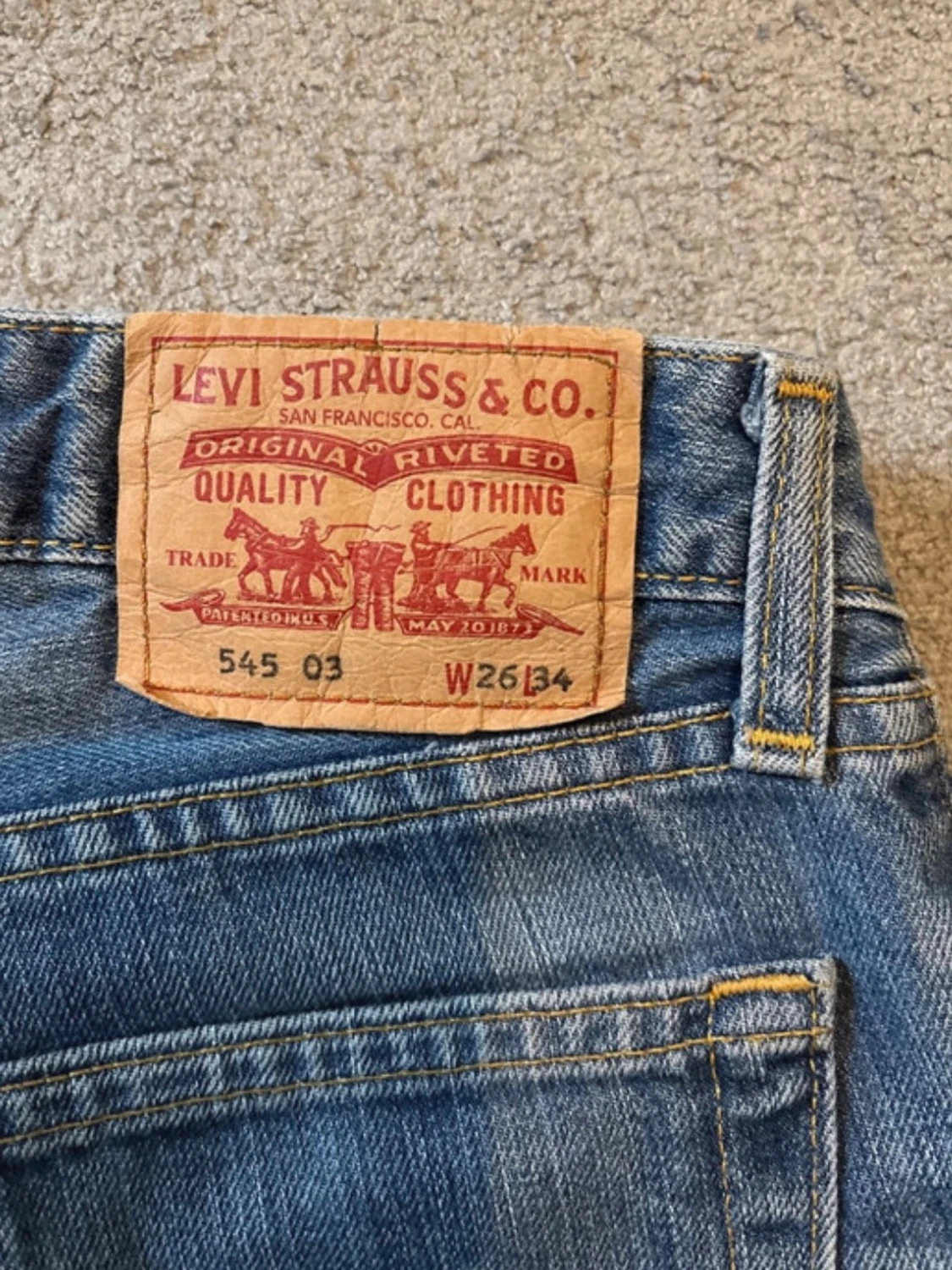 Levi's blå lågmidjade bootcut jeans - 3