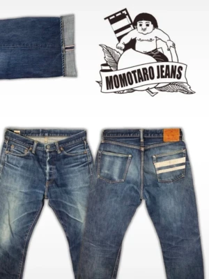 Momotaro GTB Selvedge Denim - Riktigt fint fadeade Selvedge Momotaro jeans. W30 men utgå alltid från angivna mått!                                                          Midja: 41 Innerben: 70 Ytterben: 97 Benöppning 22 