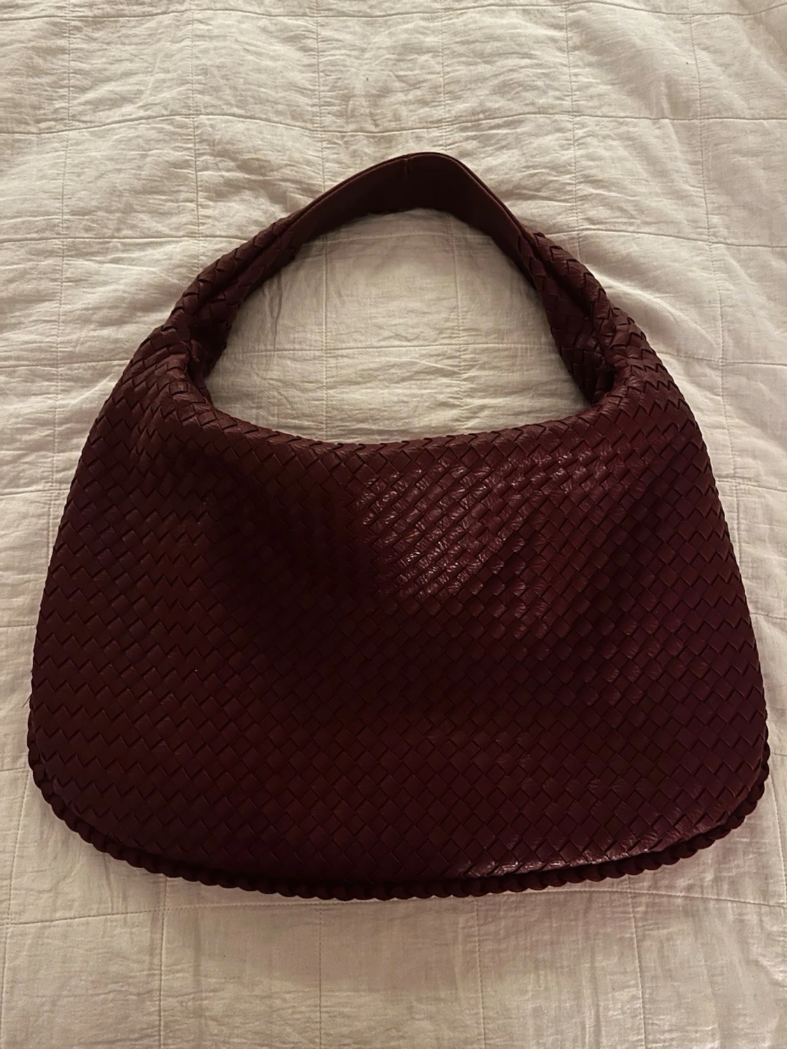 Röd flätad väska - 1