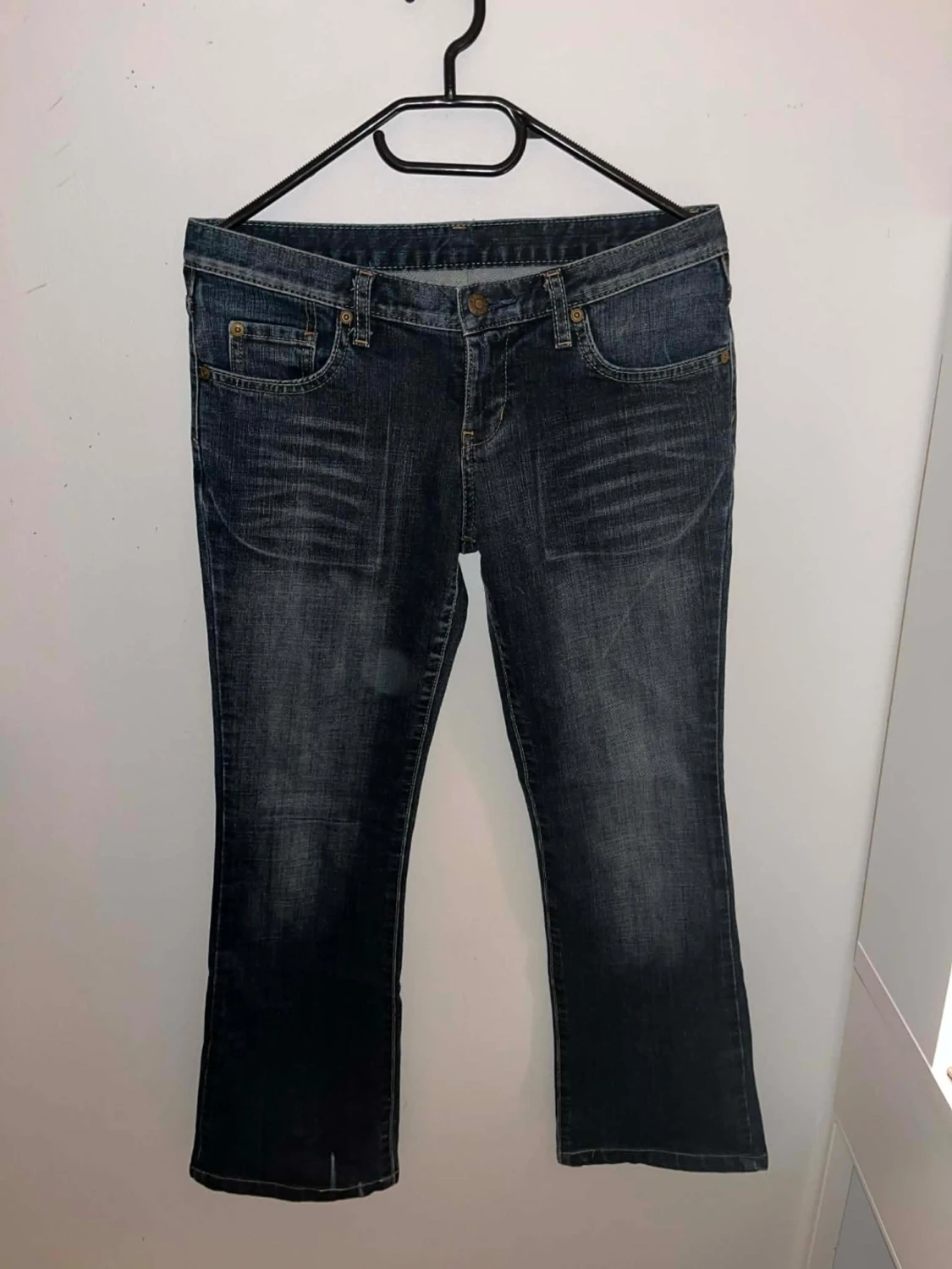 Mörkblå bootcut jeans - 2