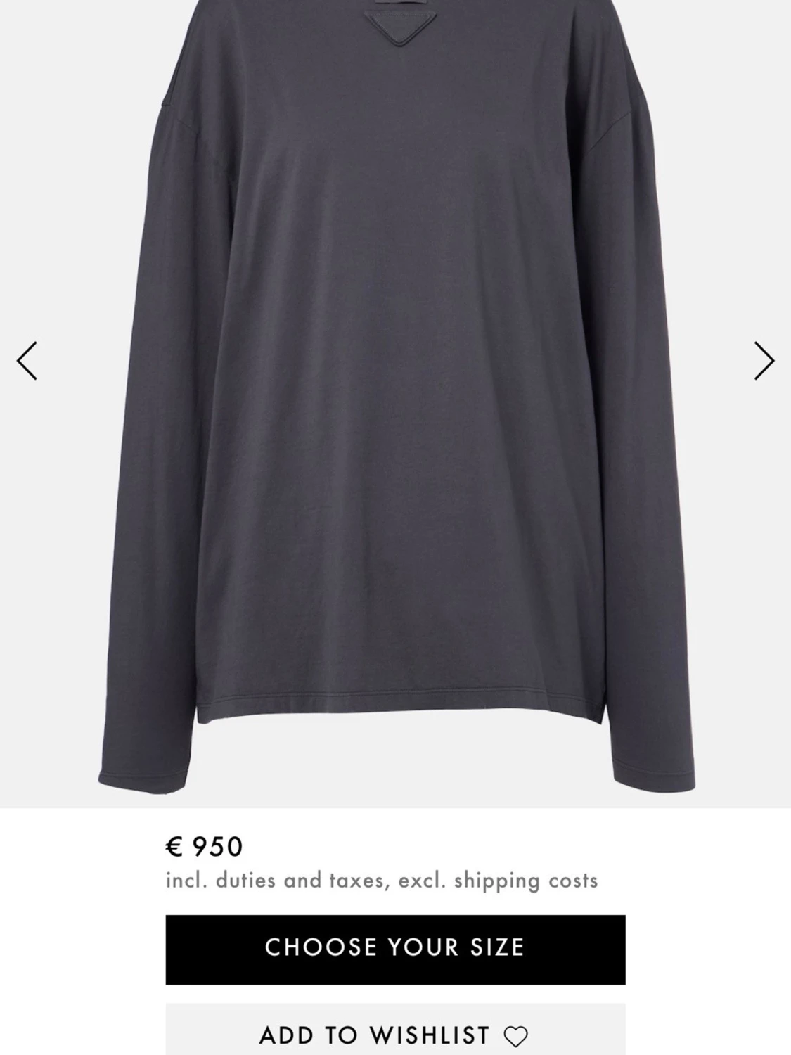 Svart långärmad t-shirt från Prada - 6