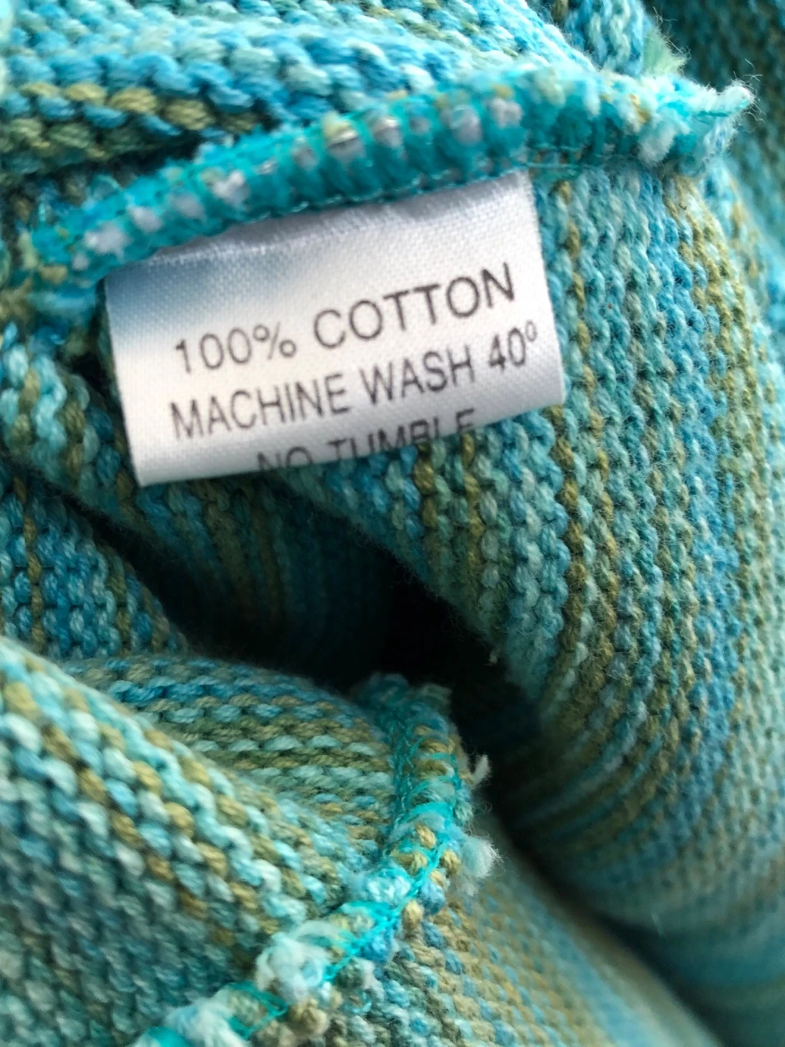 Stickad klänning i turkosa toner Ambra Stl S/M - 3