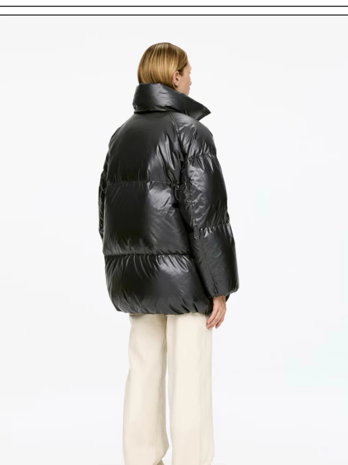 Svart oversized pufferjacka - 1