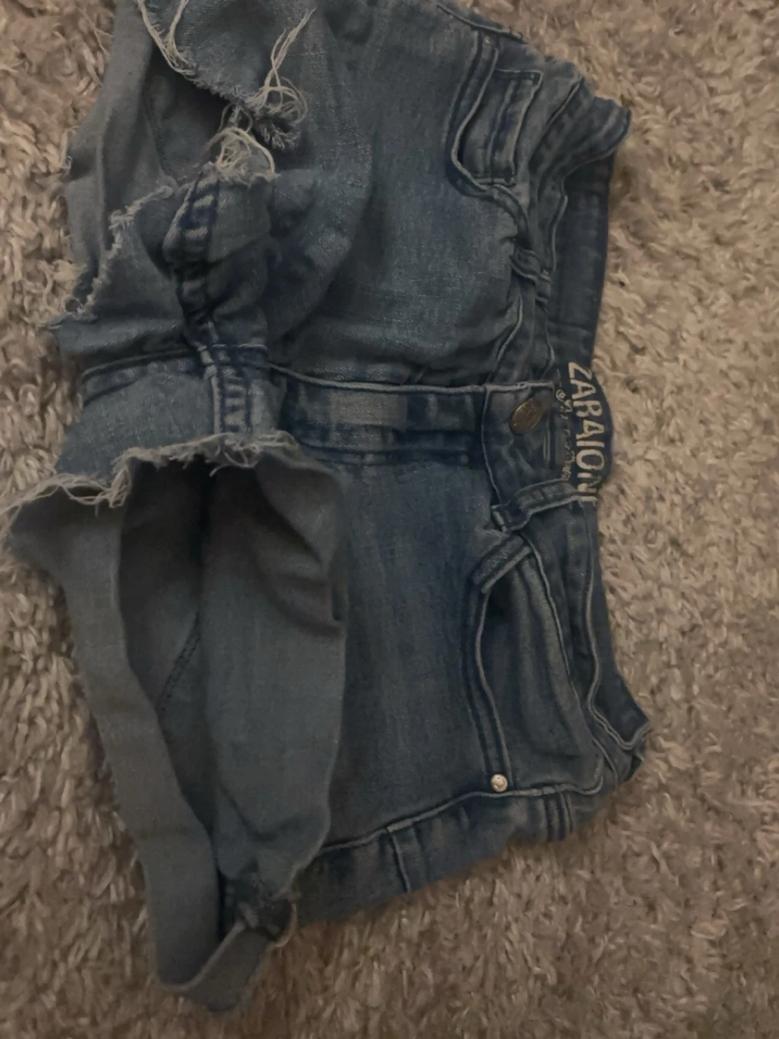 Blå jeansshorts från Zara - 3