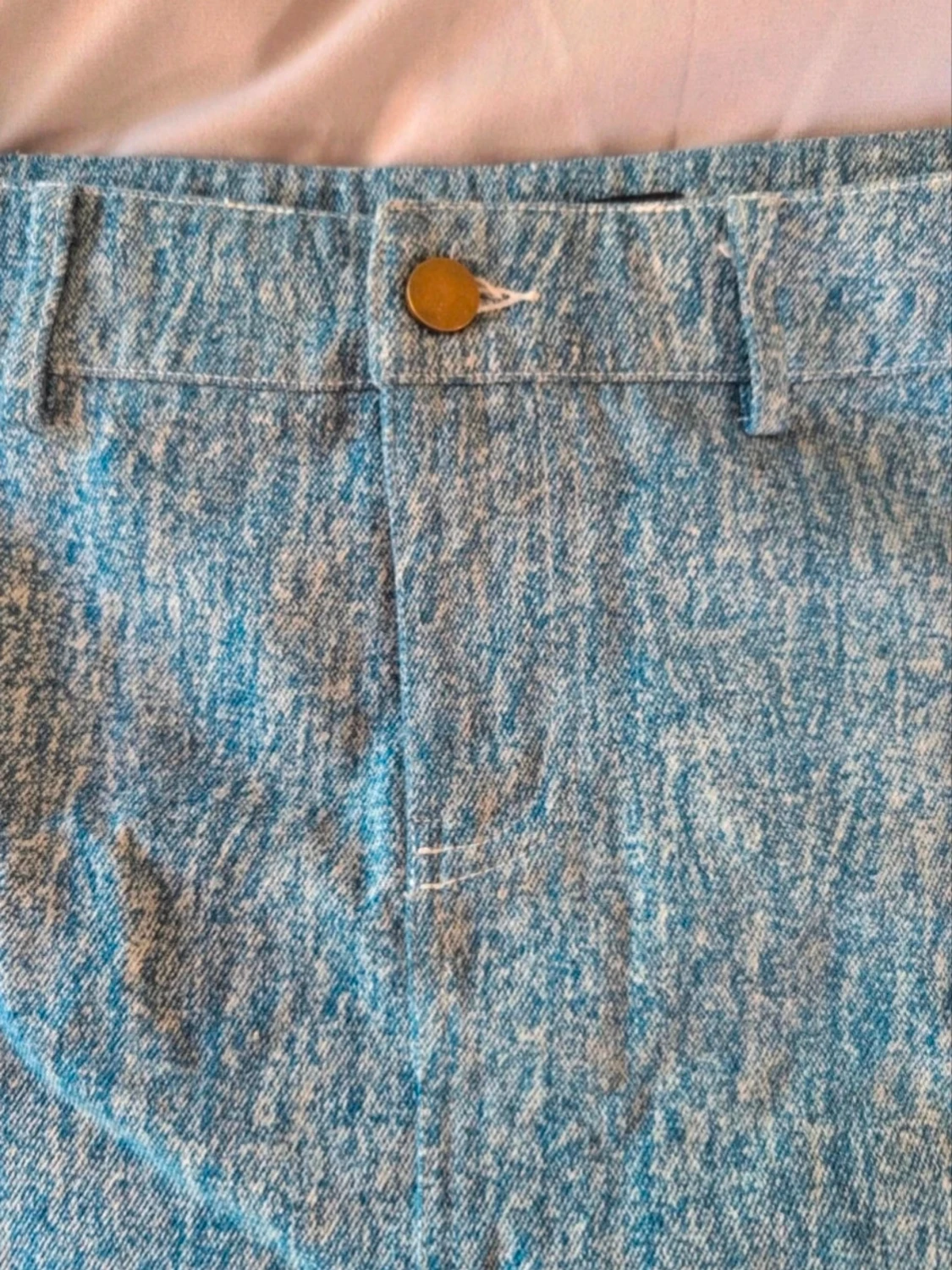 Blå jeanskjol i kort modell - 1
