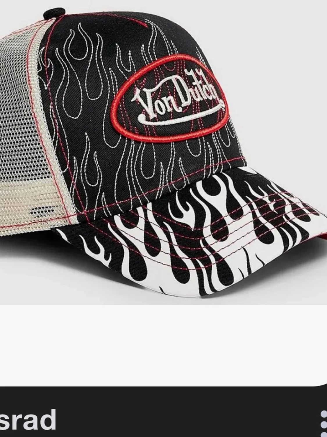 Von Dutch truckerkeps med flames
