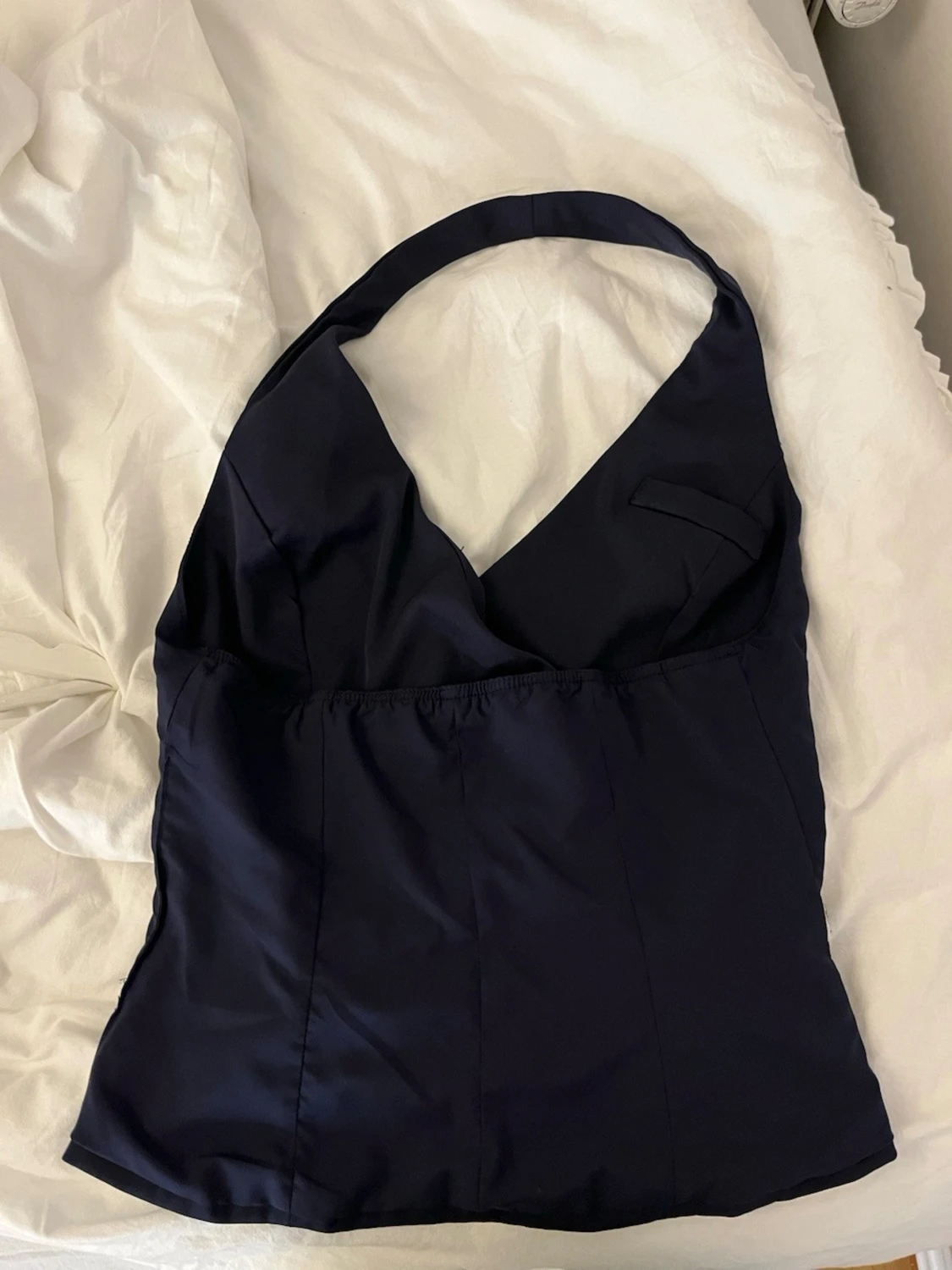 Mörkblå halterneck topp - 1