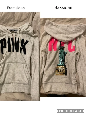 Victoria’s Secret zip up - säljer en vintage Victorias Secret dragkedja från PINK! Anledningen till att det är två bilder i den första bilden i annonsen är att den visar framsidan och baksidan! Så för att förtydliga, jag säljer inte två hoodies med dragkedja.