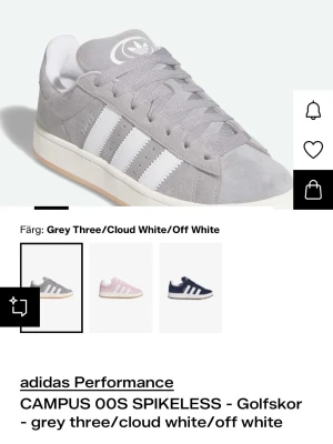 Grå adidas Campus 00s sneakers - Snygga sneakers från adidas Campus 00s i färgen Grey Three med vita detaljer och off white sula. Skon har klassiska tre ränder på sidan, ovandel i mocka och rund tå. Perfekt för dig som gillar retrostil och vill ha något stilrent till vardags. Typ andända 2 gånger mina har vita snören pris kan diskuteras vid snabb affär 