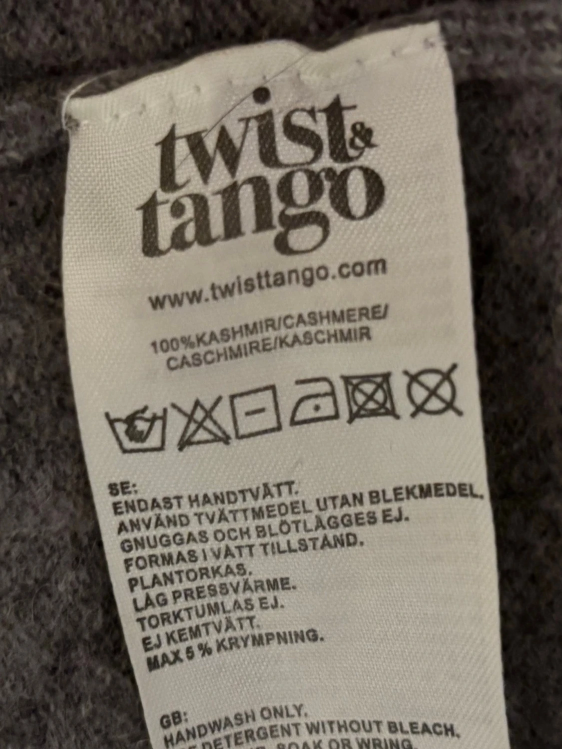 Grå kaschmir kofta med knappar - 4