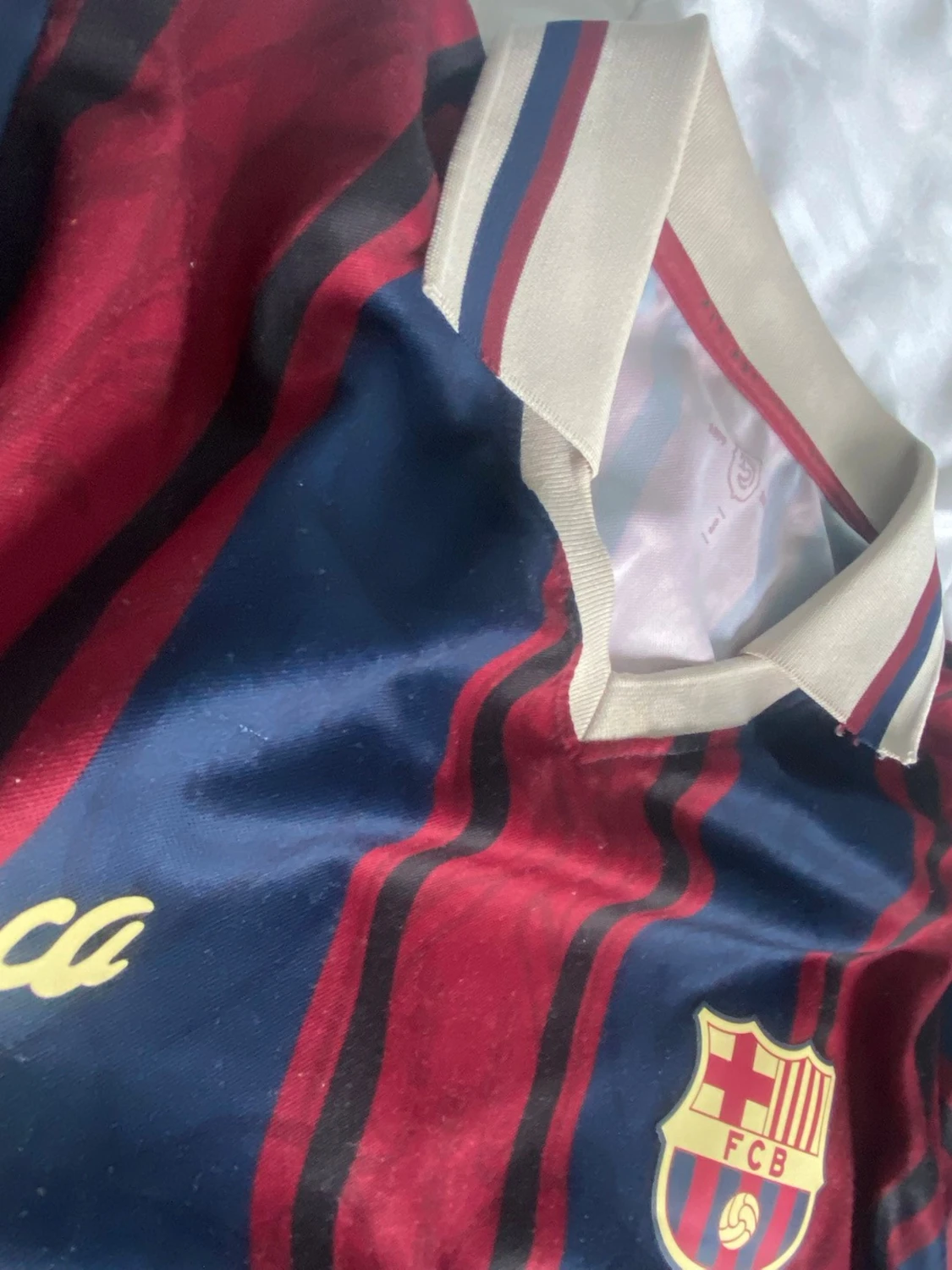 Barça retro matchtröja blå/röd - 4