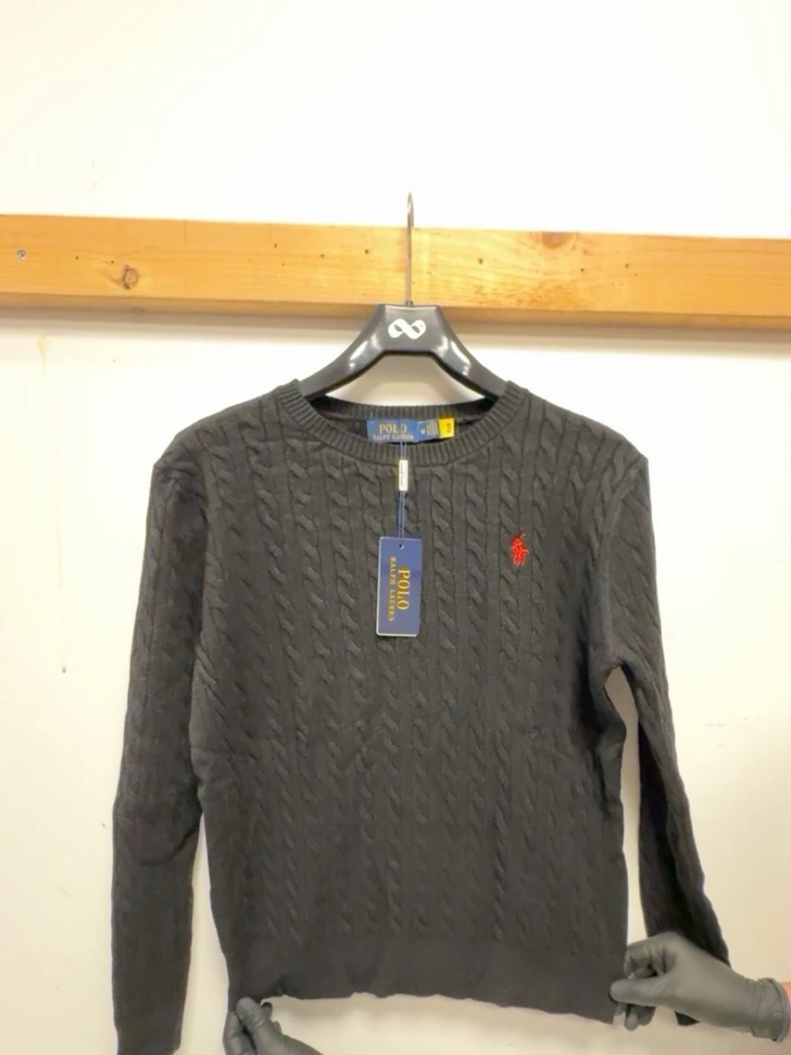 Svart kabelstickad tröja Polo Ralph Lauren