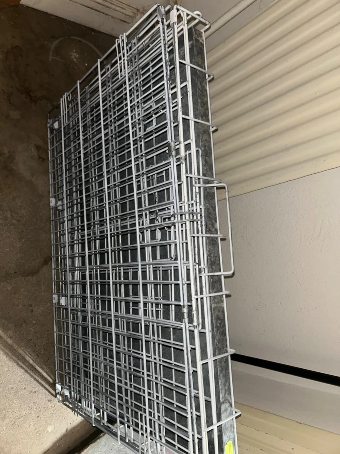 Hopfällbar metallbur i silver