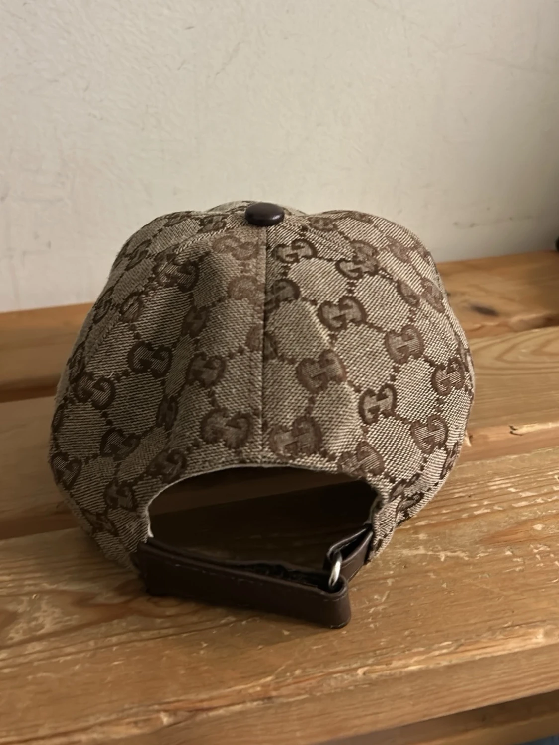 Gucci beige keps med GG-mönster - 2
