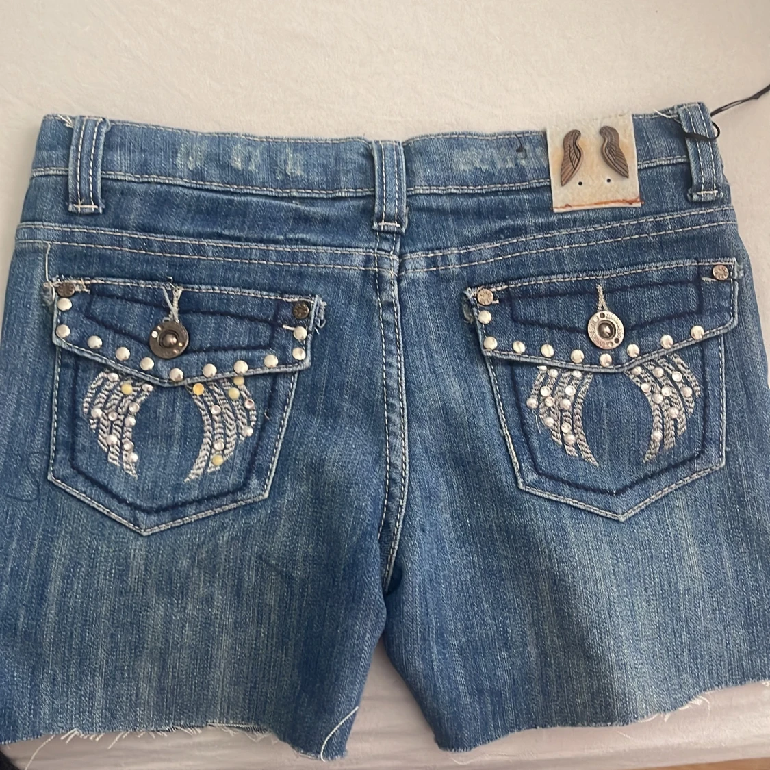 Lågmidjade 2000s tal jeansshorts  - 1