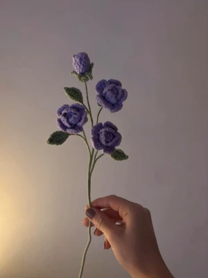 Virkad blomma - Fint skick