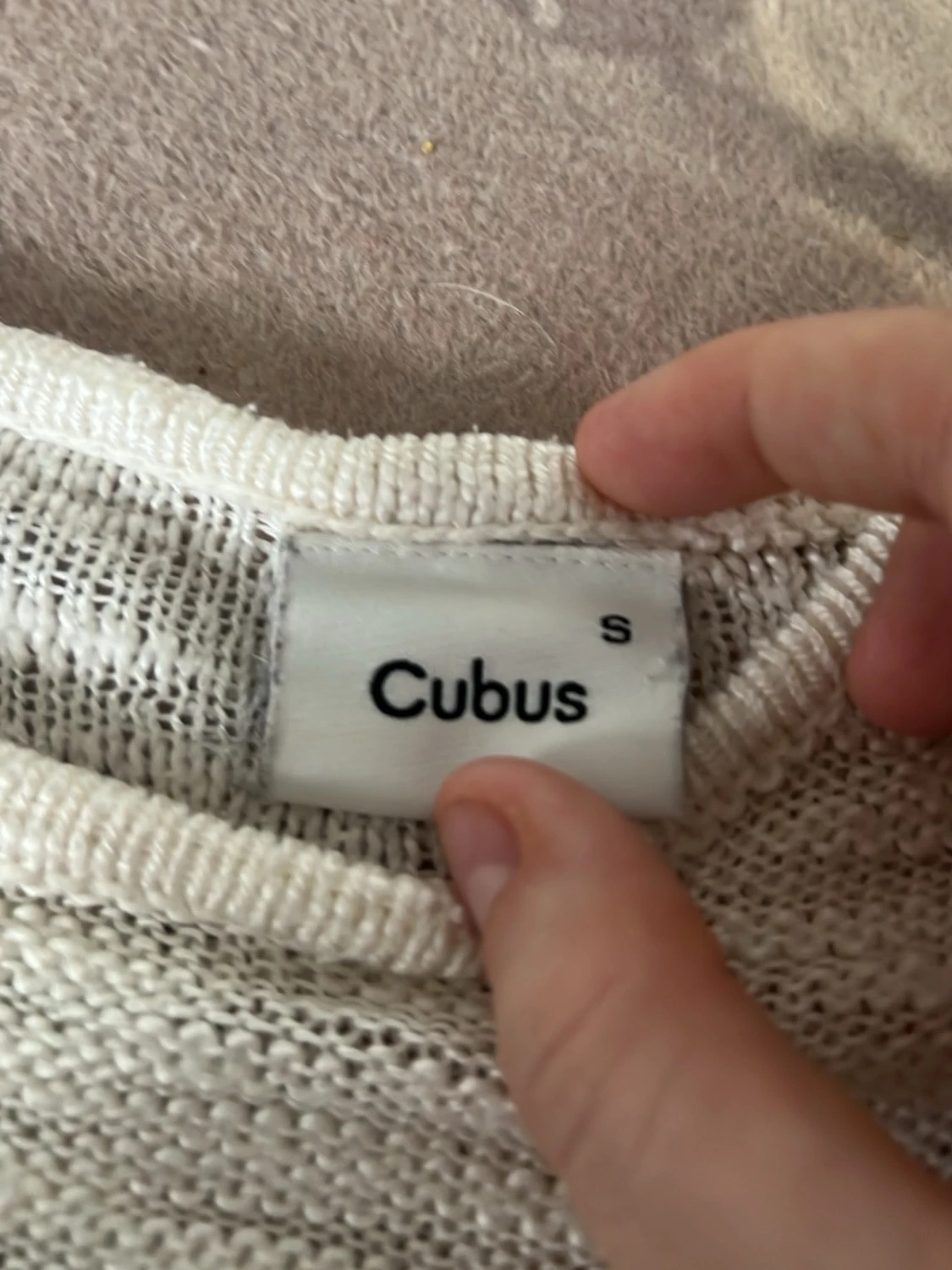 Vit stickad tröja från Cubus - 1