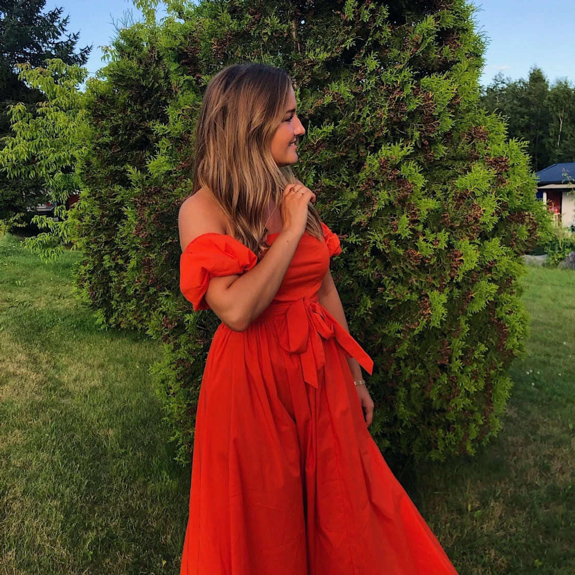Orange klänning