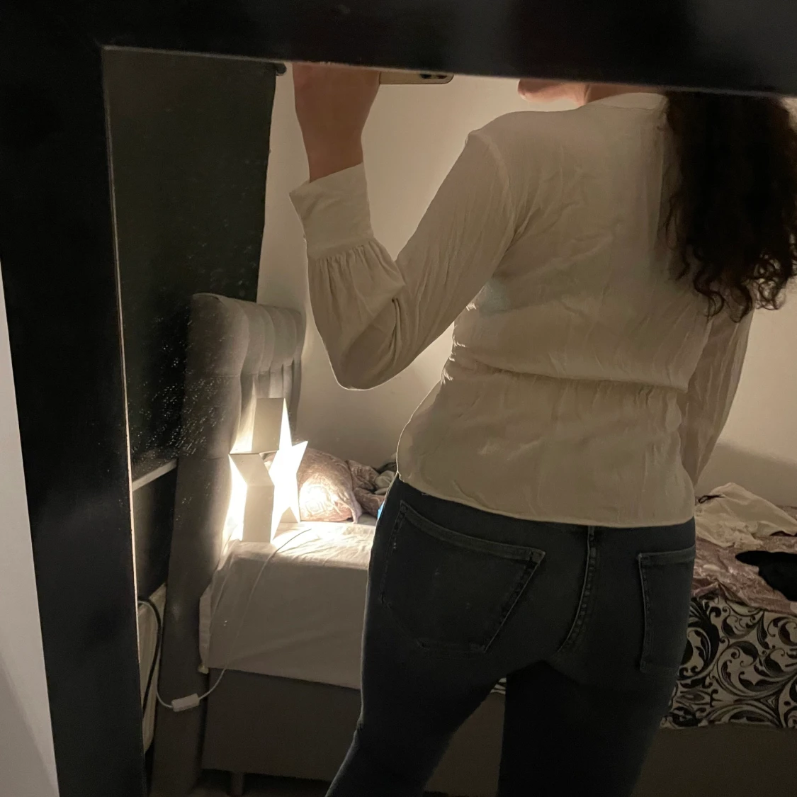 Korsad vit tröja - 90