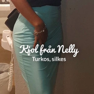 Turkos silkes kjol nelly - Använt 2 ggr den är skön och sitter bra storlek s/m 