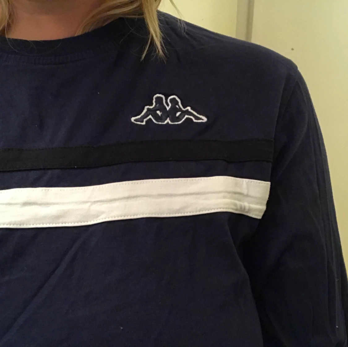 Mörkblå kappa topp  - 90