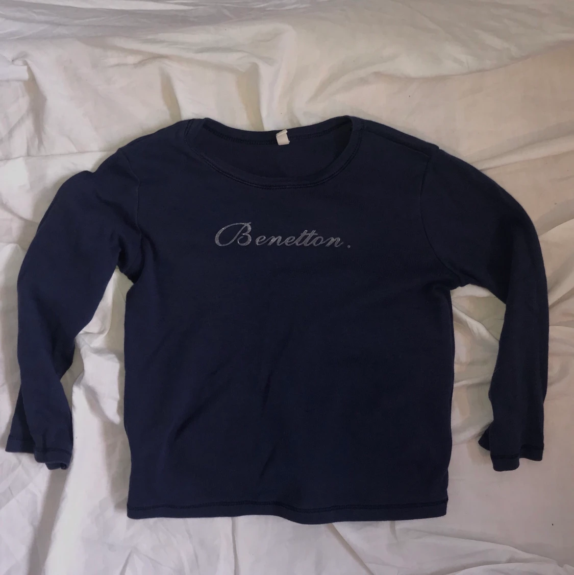 Blå Benetton babytee tshirt  - 90