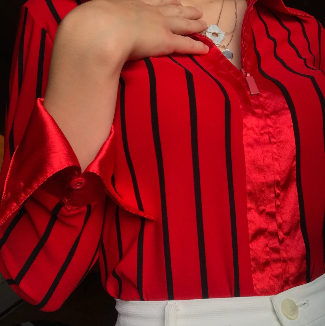 Vintage röd disco-skjorta - 91